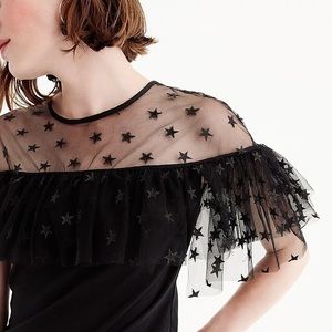 J. Crew starry tulle top
